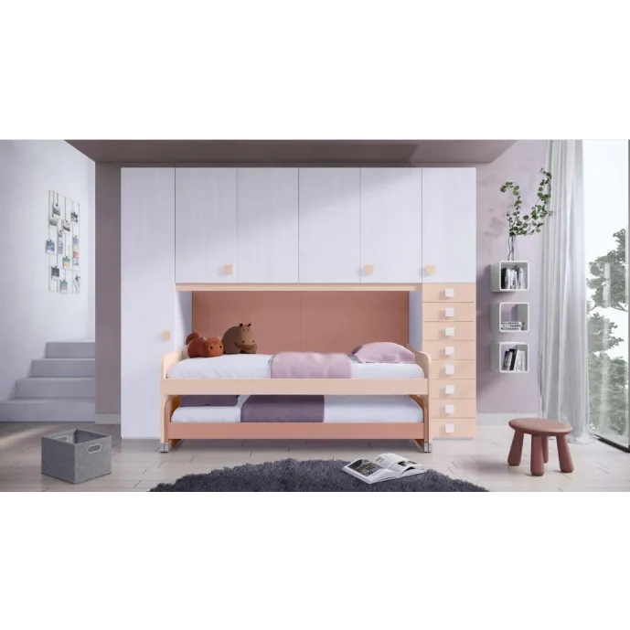 armadio a ponte con cassetti