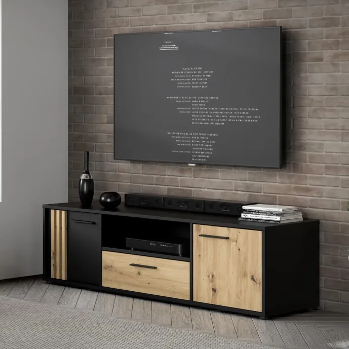 porta tv grande nero