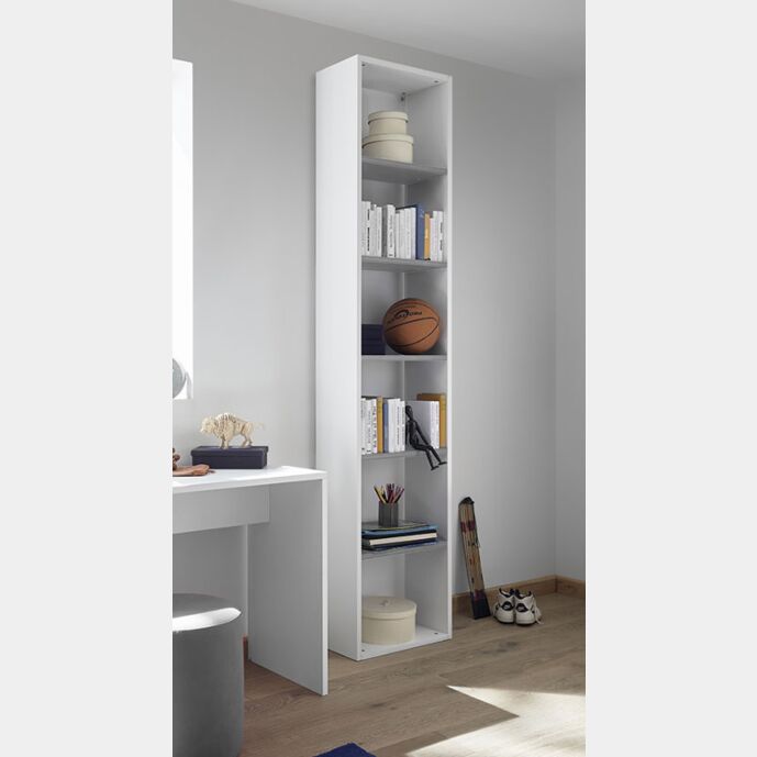 Libreria 5 ripiani color Grigio