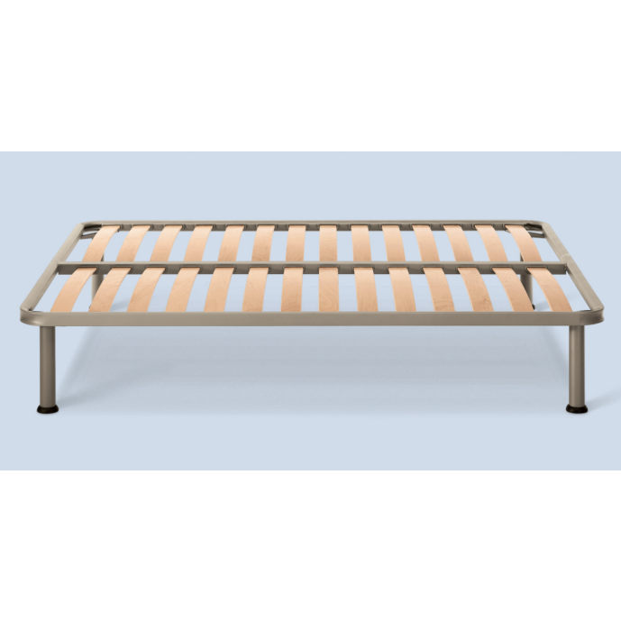 Rete a doghe in legno matrimoniale, con o senza piedini