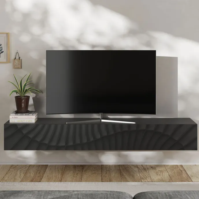 Ribalta con serigrafia, 210x28x30 h cm, Antracite