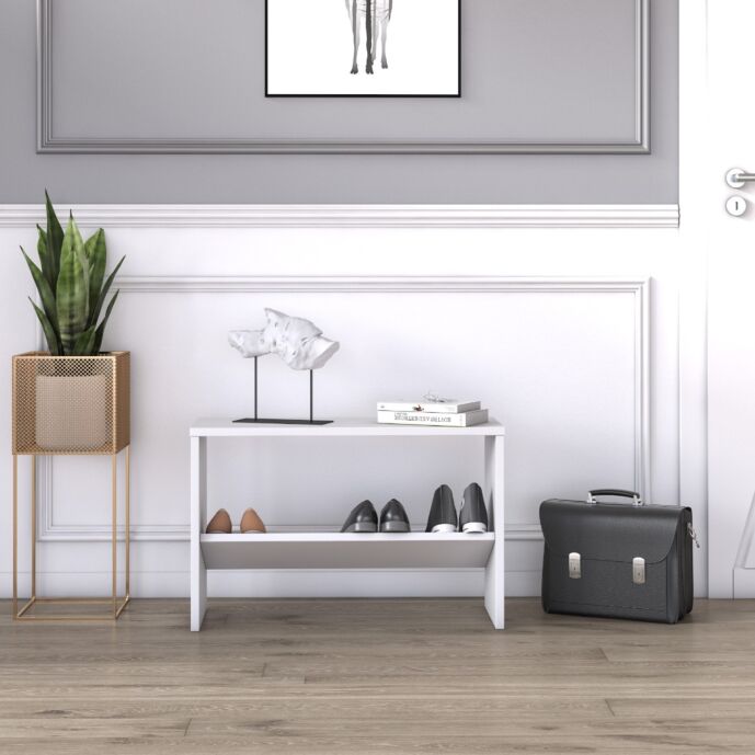 Scarpiera di design Ankara bianca