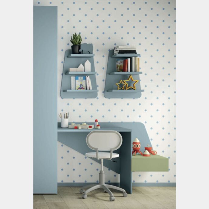 Scrivania Alpa per camerette, in finitura Cadaques e Oliva