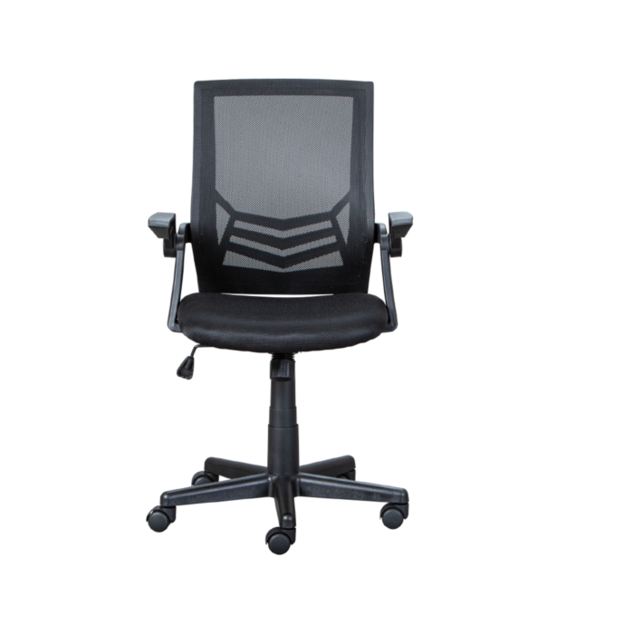 Poltrona da ufficio, nera con seduta imbottita