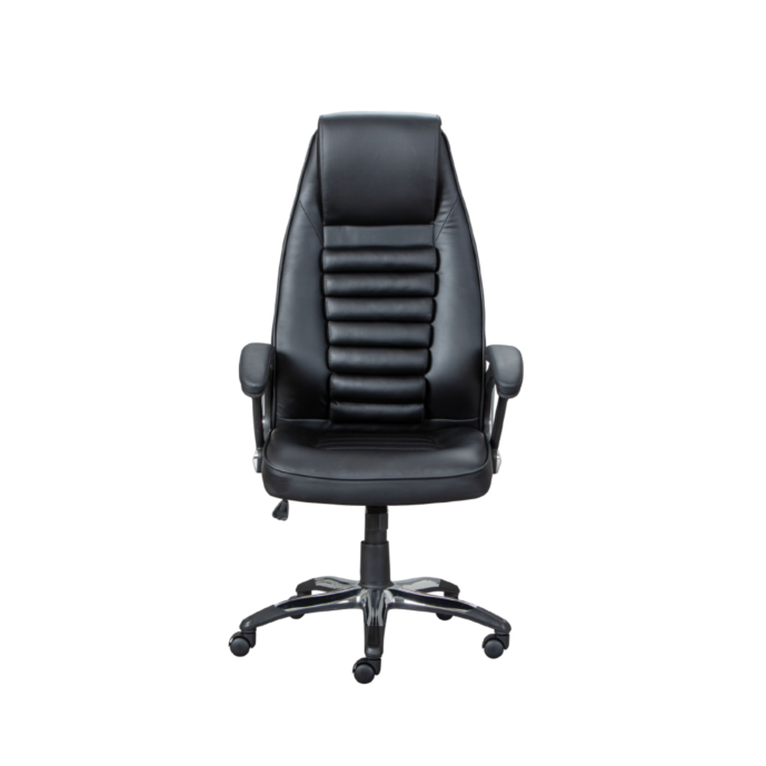 Elegante Poltrona da ufficio, nera, in ecopelle 