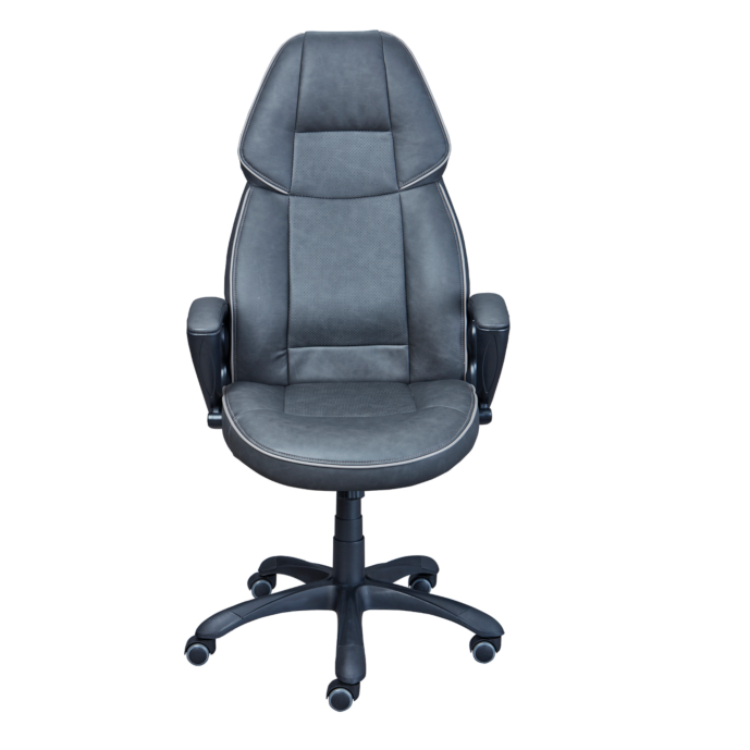 Poltrona da ufficio, grigia lavorazione tono su tono