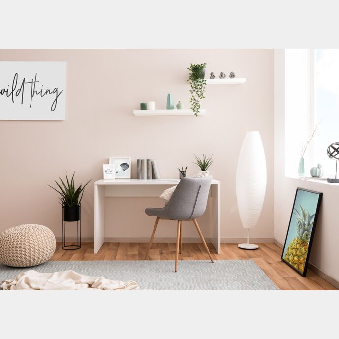 Elegante Scrivania moderna in finitura Bianco opaco