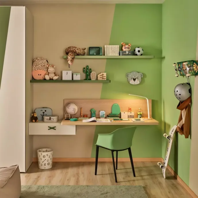 scrivania sospesa rovere