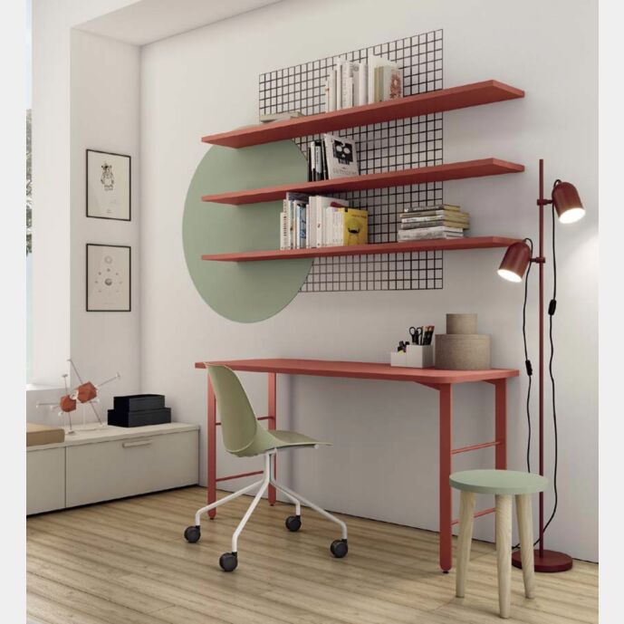 Scrivania moderna rossa Corallo per camerette