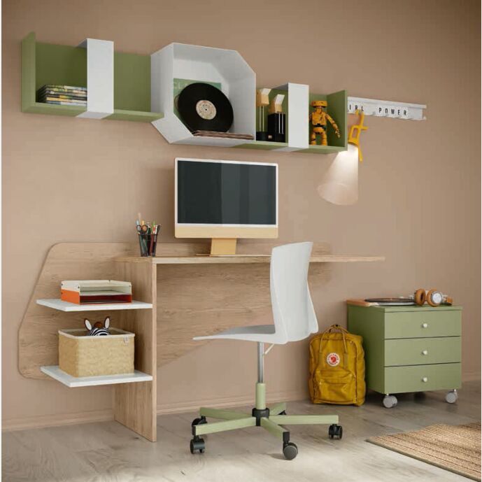 Scrivania camerette Alpa, finitura Royal oak