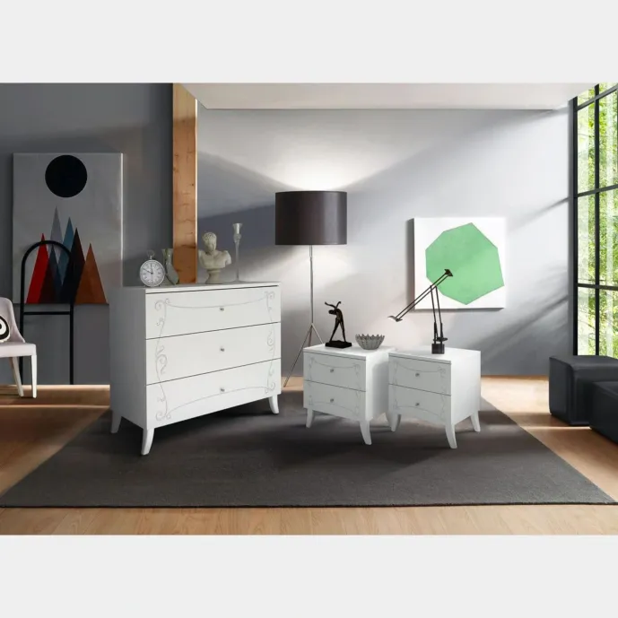 coppia comò e comodini contemporanei