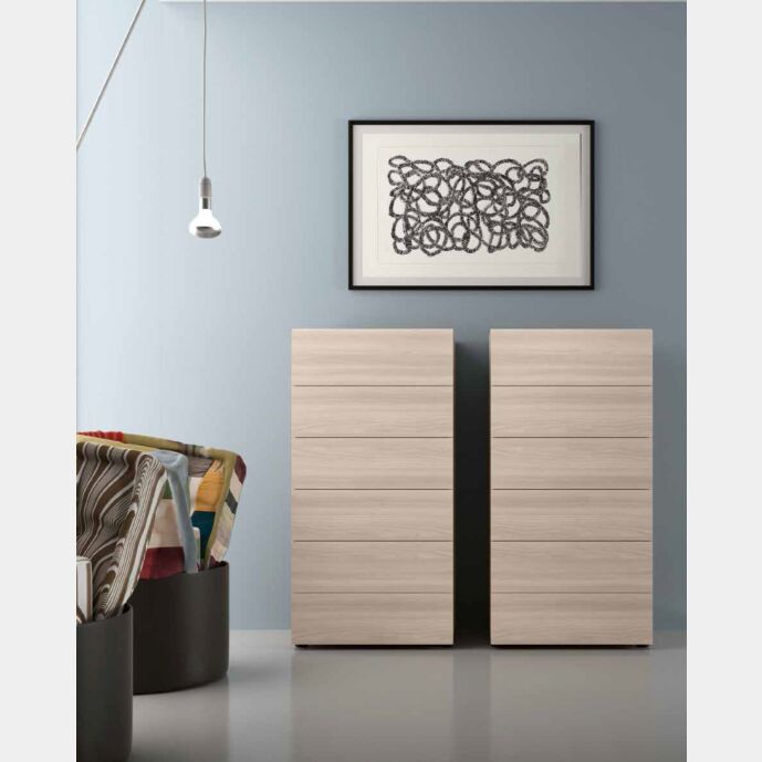 Settimino Olmo natura a 6 cassetti