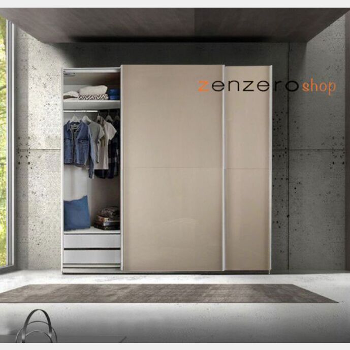 Armadio scorrevole Corda Laccato Lucido L.179 H.210