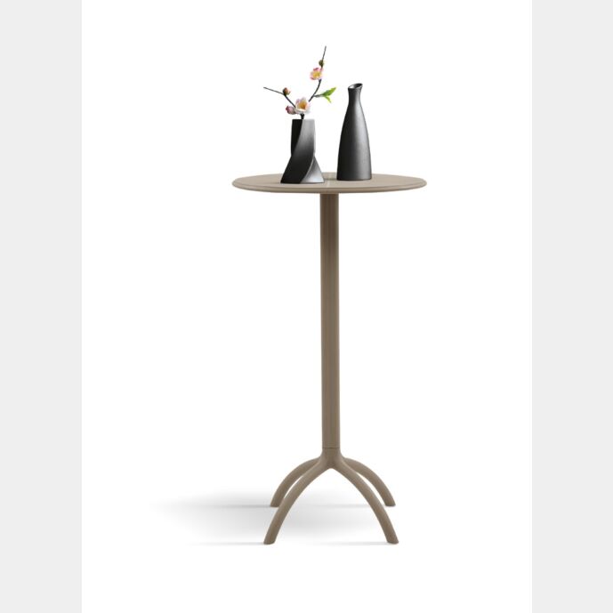 Tavolino rotondo alto 60 x 60 da esterno, color tortora