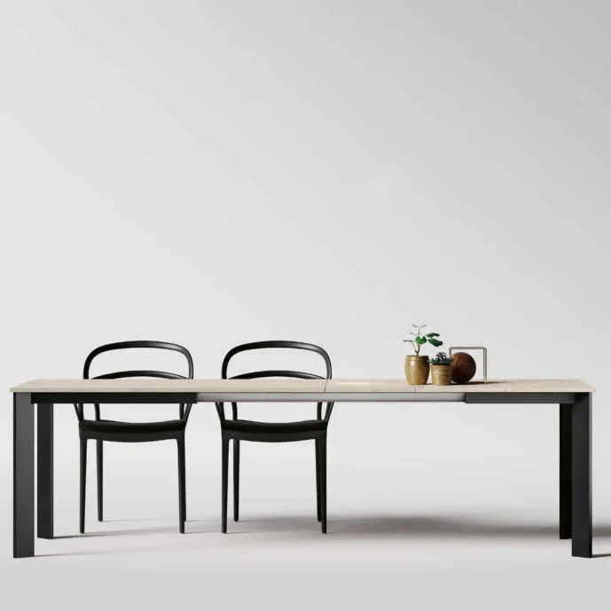 tavolo allungabile gambe nere