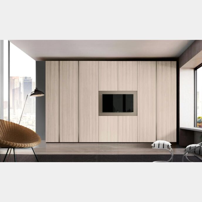 Armadio camera letto con vano tv, Olmo e Visone