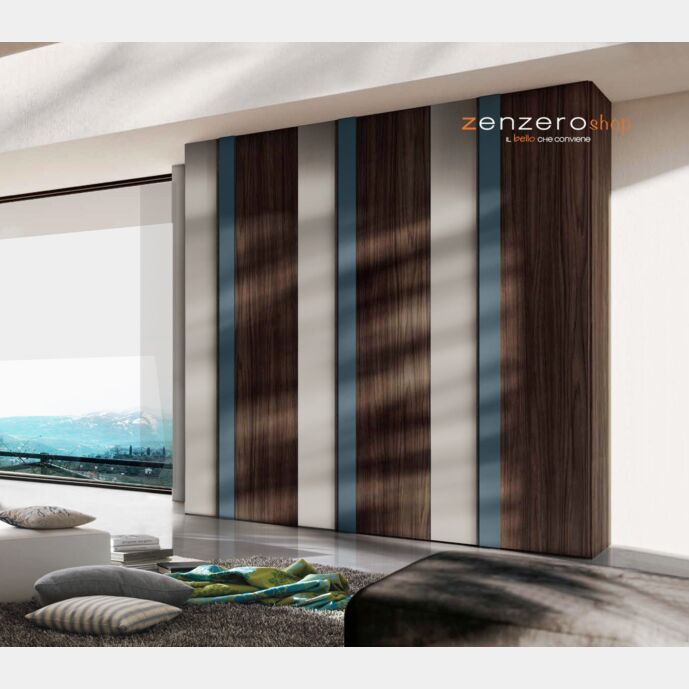 Armadio da camera da letto battente tricolor, in sconto