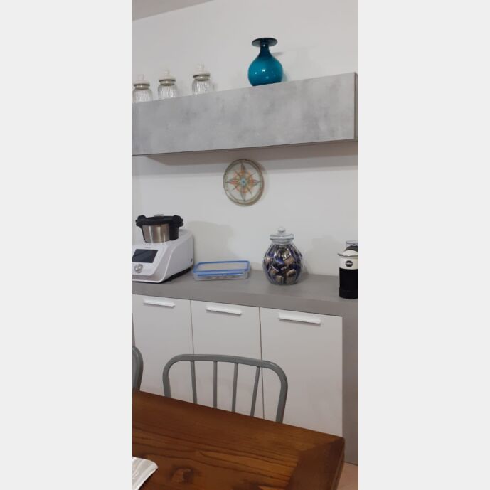 Credenza Bianco opaco con 3 ante cemento Zenzero Shop