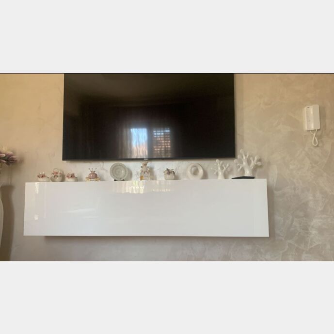 Mobile Ribalta, Vasistas di design, Bianco Lucido