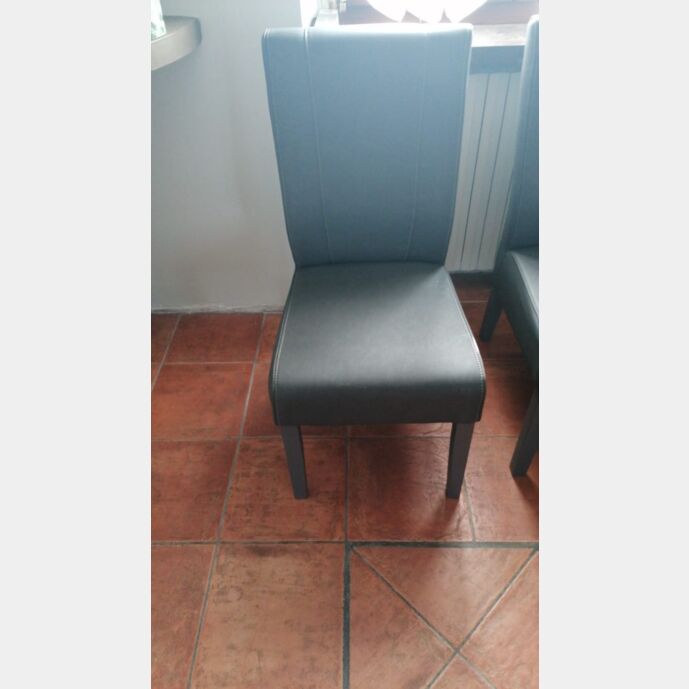 2 Sedie moderne in ecopelle Grigio