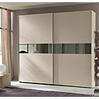 Armadio scorrevole Cachemire a 2 ante, con inserti specchio fumè