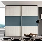 Armadio 2 ante scorrevoli, Petrolio e Bianco Altea Zenzero Shop