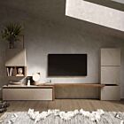 Parete attrezzata moderna L.322 colore Argilla e Mercure