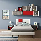 letto ragazzi rosso e bianco