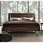 Letto in legno matrimoniale, finitura Noce moro