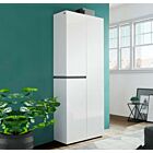 Scarpiera alta a 3 ante, finitura Bianco laccato lucido