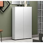 Scarpiera / madia salvaspazio 2 ante, finitura Bianca Lucida 