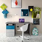 scrivania presa usb con piano sagomato