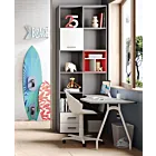 libreria con scrivania integrata