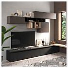 Parete Attrezzata angolare, vendita online, colori Bronzo, Cadiz e Lava