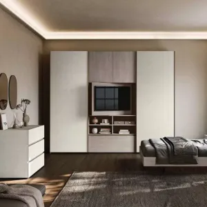 armadio scorrevole con vano tv