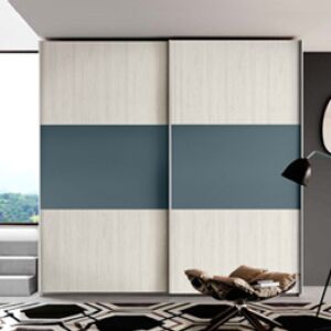 Armadio 2 ante scorrevoli, Petrolio e Bianco Altea Zenzero Shop