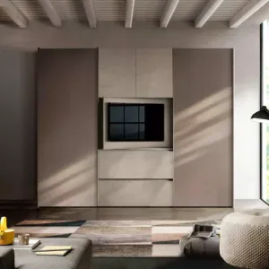 armadio 2 ante scorrevoli con pannello tv