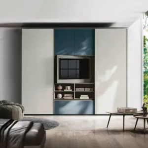 armadio scorrevole petrolio e grigio