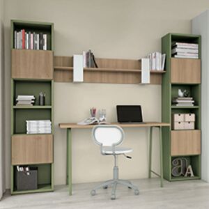 Zona studio per camerette in finitura Royal Oak e Oliva