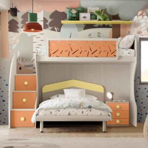 letto a castello arancione