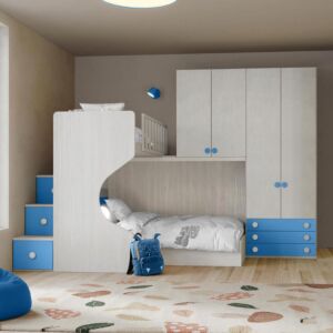 soppalco angolare blu