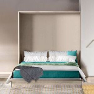 Conveniente e pratico Letto a scomparsa matrimoniale, finitura Tortora