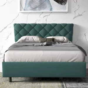 letto verde petrolio matrimoniale