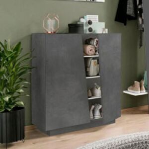 Scarpiera 2 ante, ardesia, made in Italy