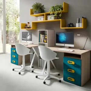 scrivanie moderne con cassettiera