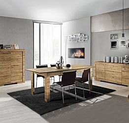 Soggiorno completo, in rovere miele