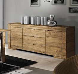 Madia moderna 2 ante, 3 cassetti, rovere miele