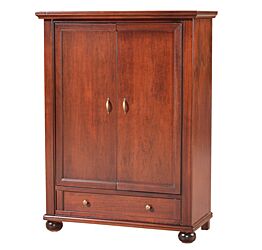 Scarpiera in legno noce arte povera con 2 porte e 1 cassetto