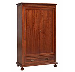 Armadio 2 porte 2 cassetti, finitura Noce, Arte povera