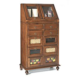 Dispensa in legno massello, noce, arte povera 